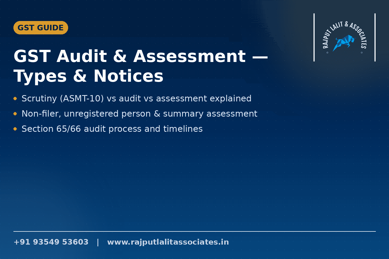 GST Audit & Assessment — Types, Notices & What They Mean