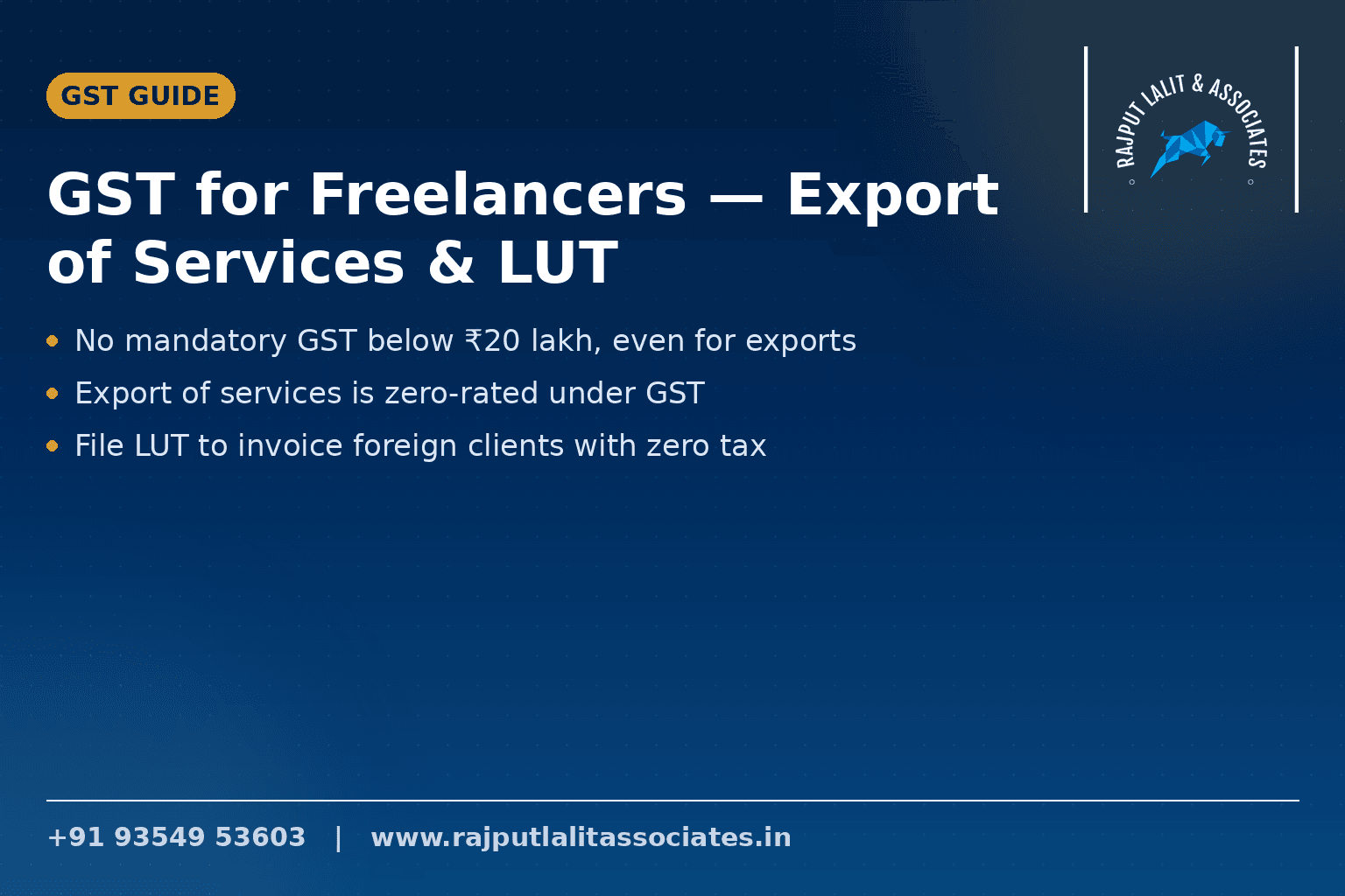 GST for Freelancers — Export of Services & LUT Explained