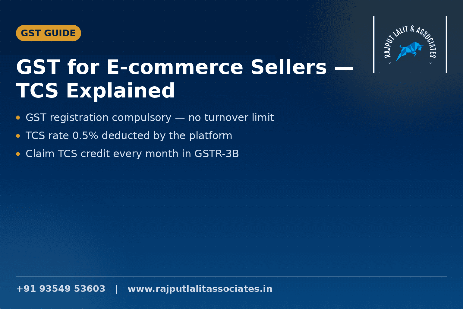 GST for E-commerce Sellers — TCS Under Section 52 Explained