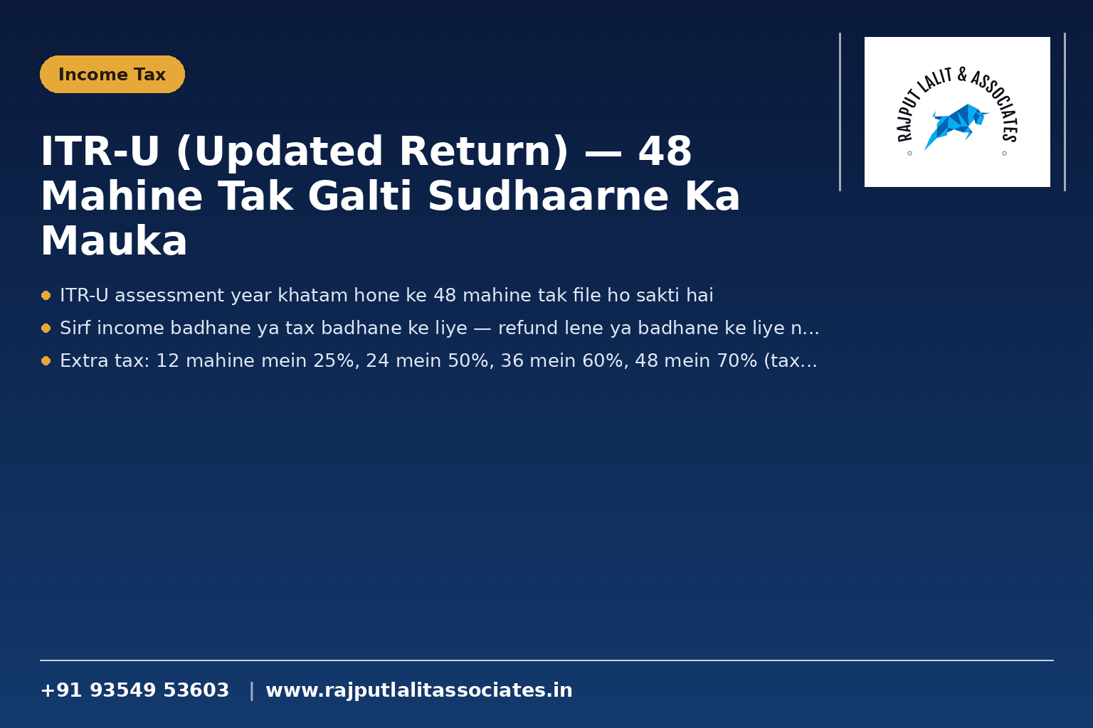 ITR-U (Updated Return) — 48 Mahine Tak Galti Sudhaarne Ka Mauka