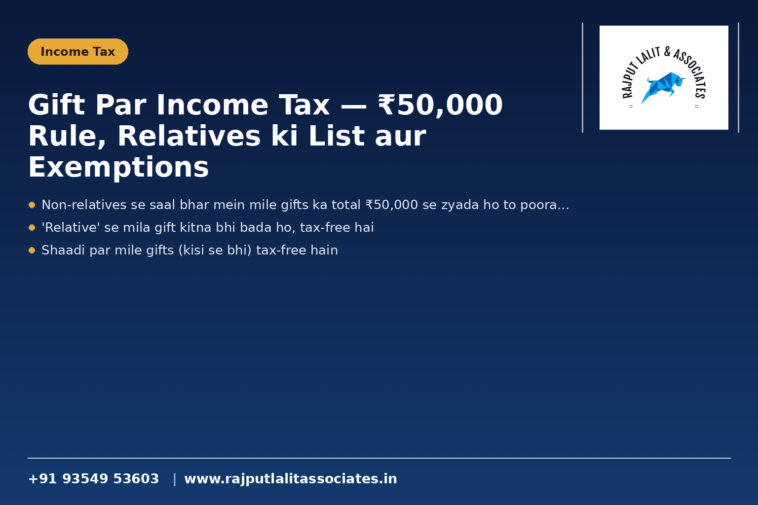 Gift Par Income Tax — ₹50,000 Rule, Relatives ki List aur Exemptions