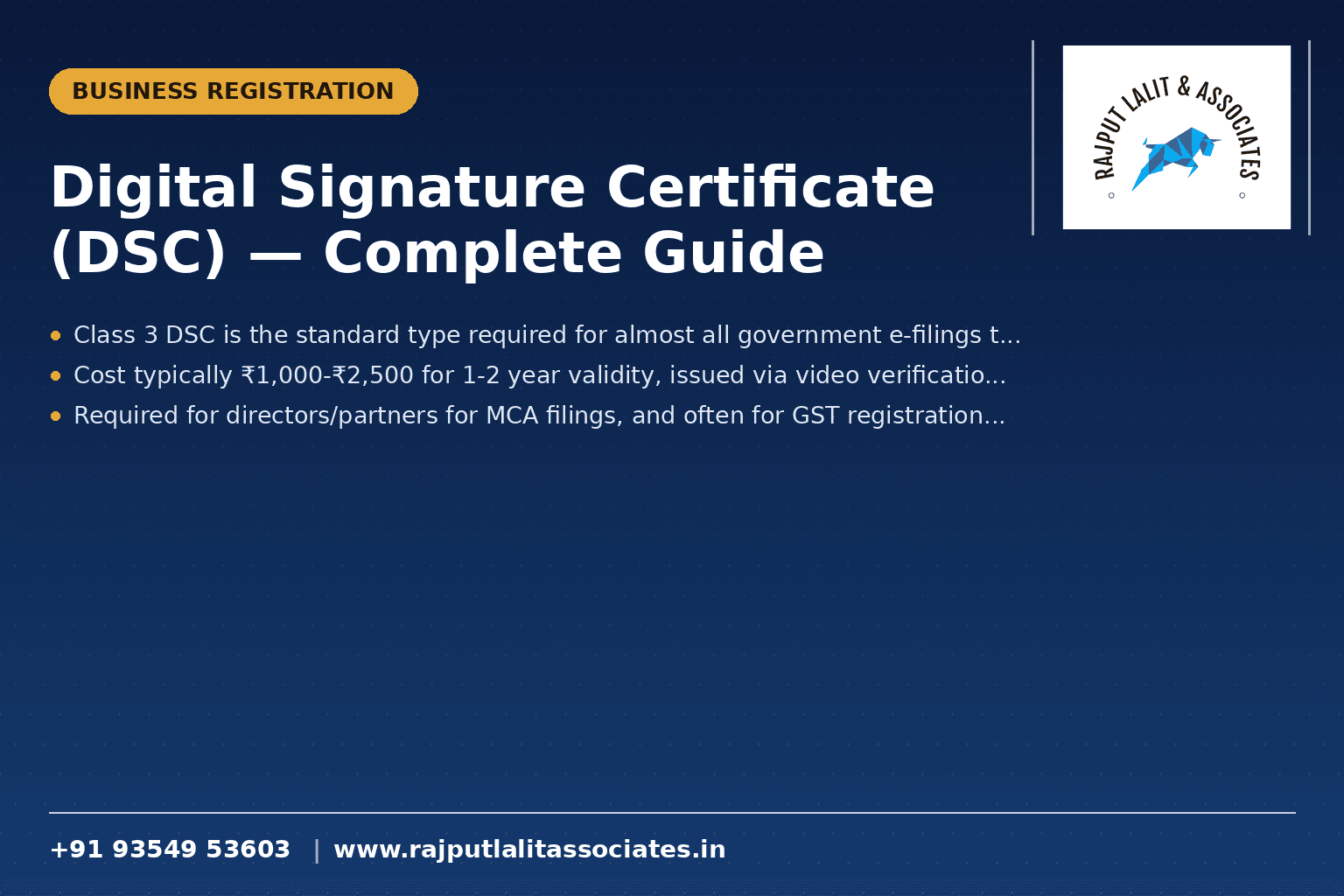 Digital Signature Certificate (DSC) — Complete Guide