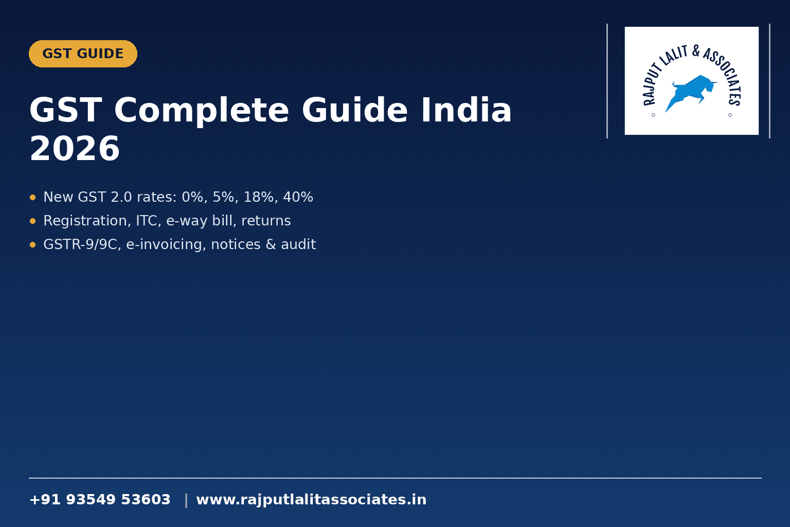 GST Complete Guide India 2026 — Registration, Returns, Rates, Notices