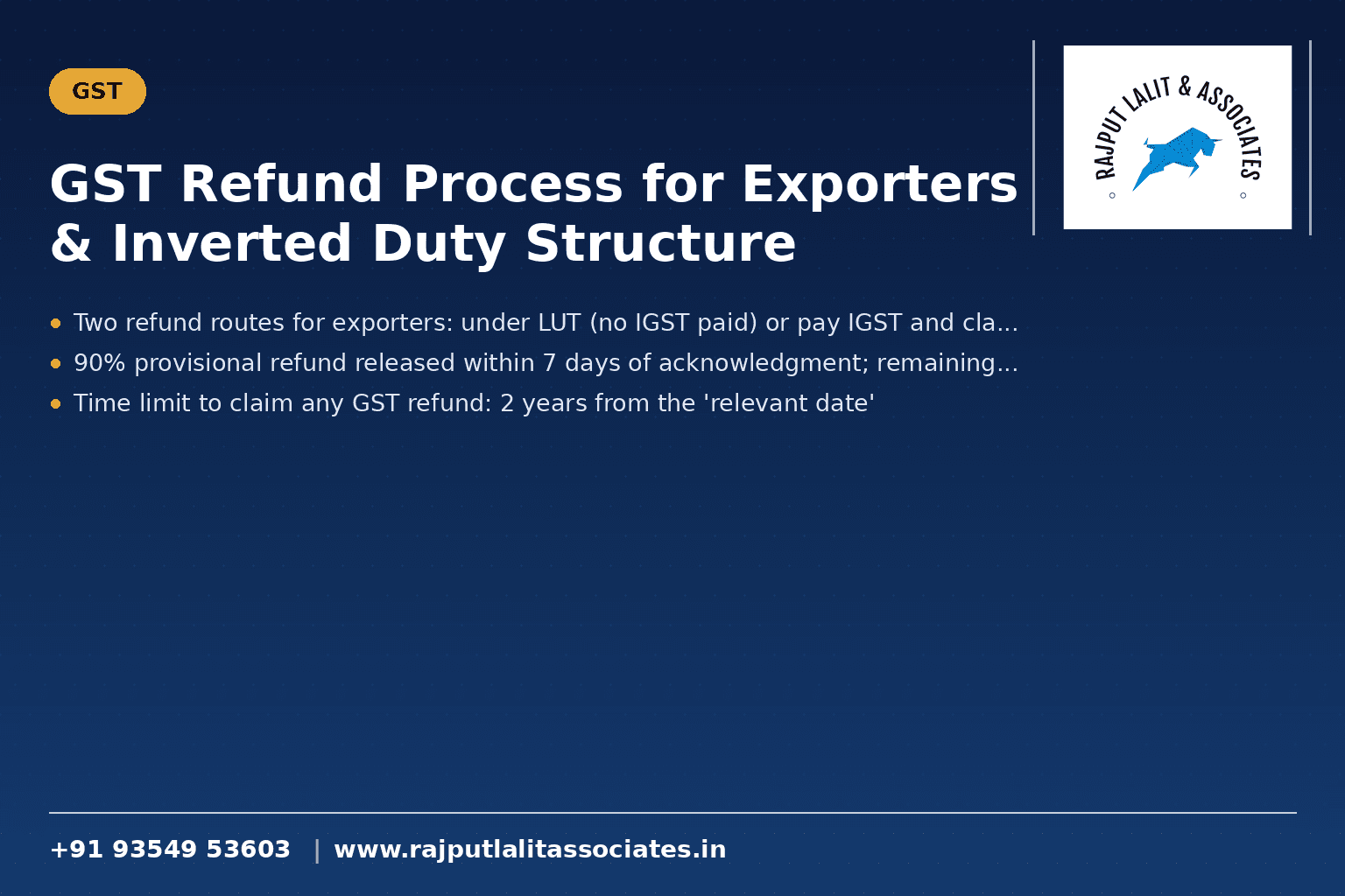 GST Refund Process for Exporters & Inverted Duty Structure