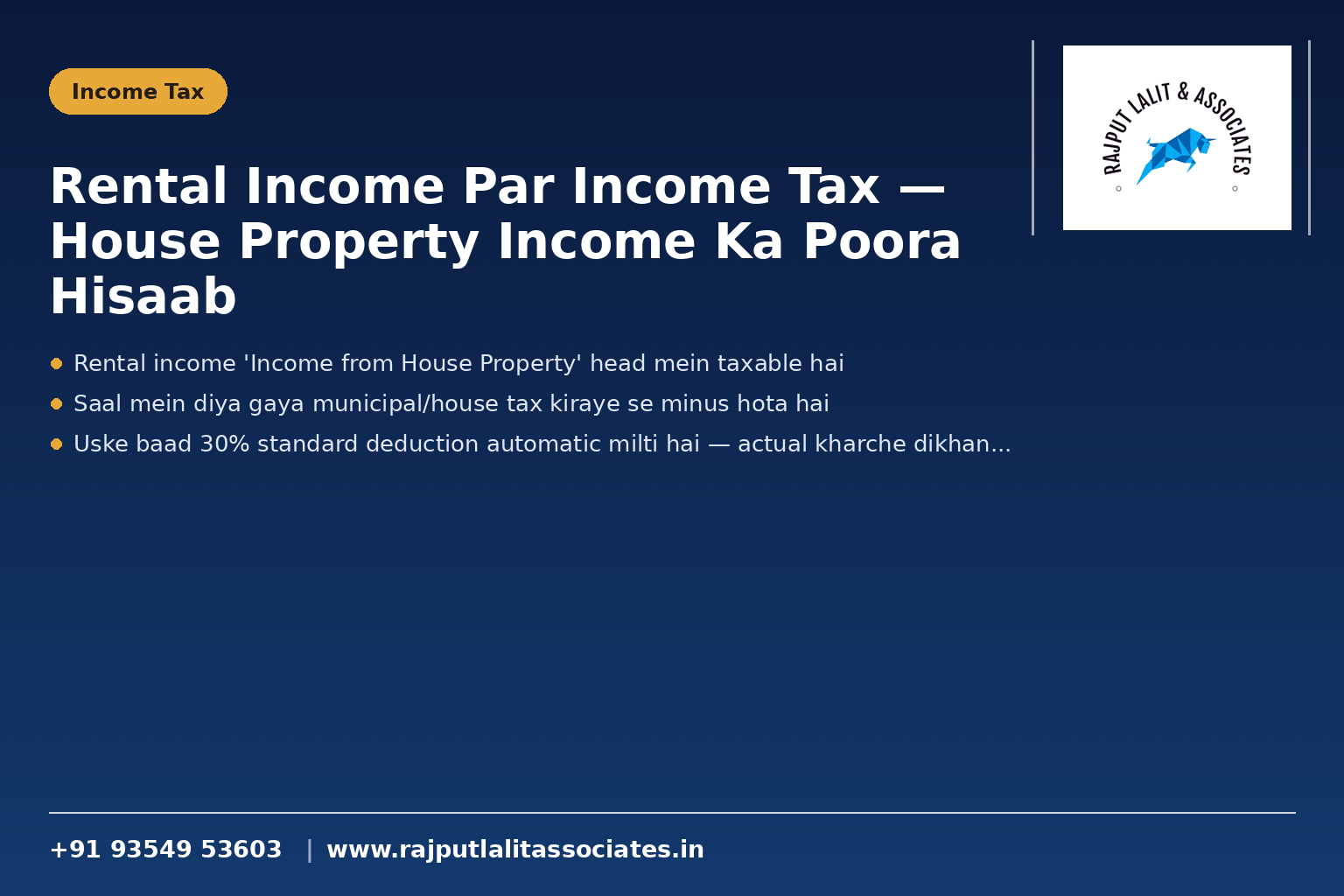 Rental Income Par Income Tax — House Property Income Ka Poora Hisaab