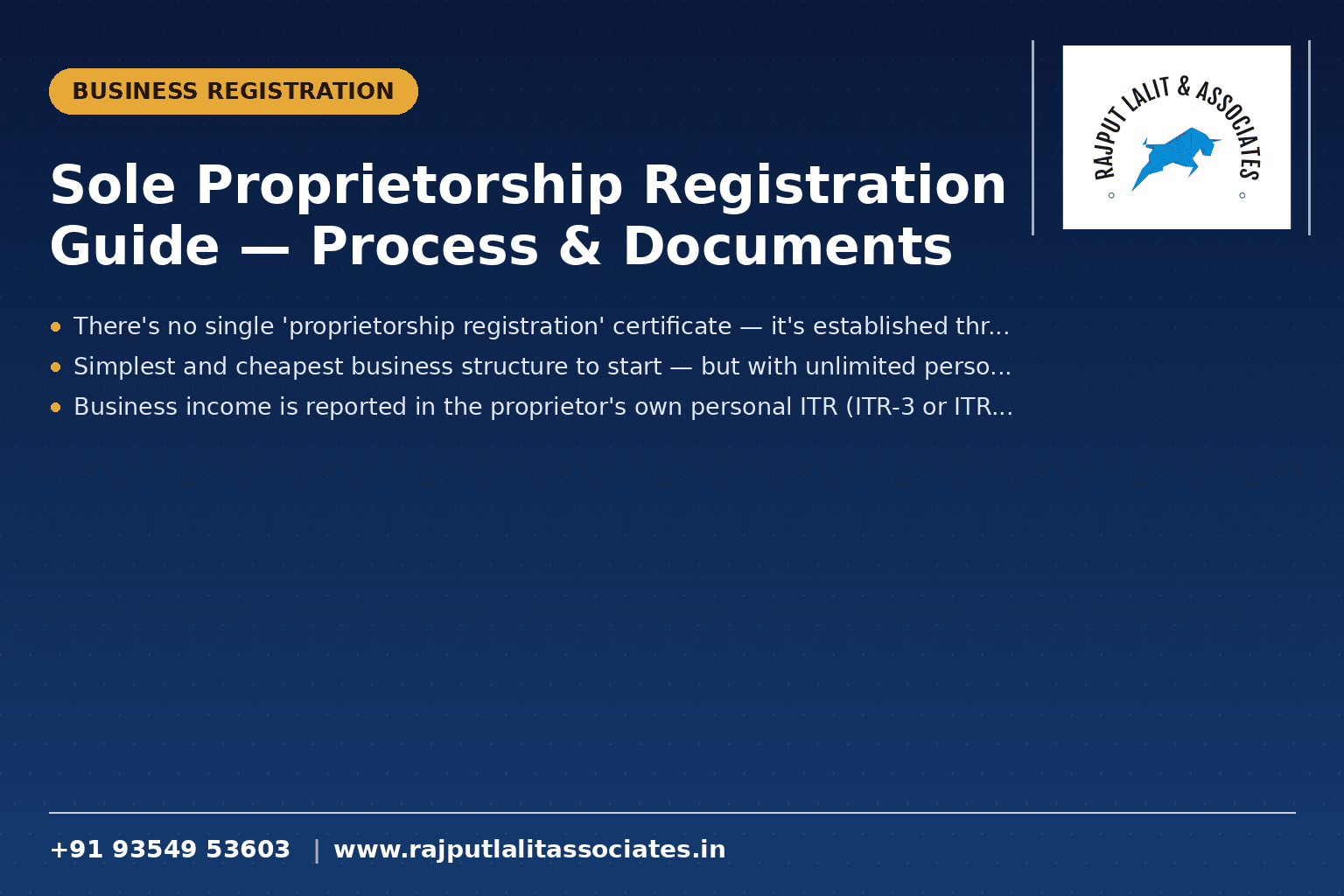 Sole Proprietorship Registration Guide — Process & Documents