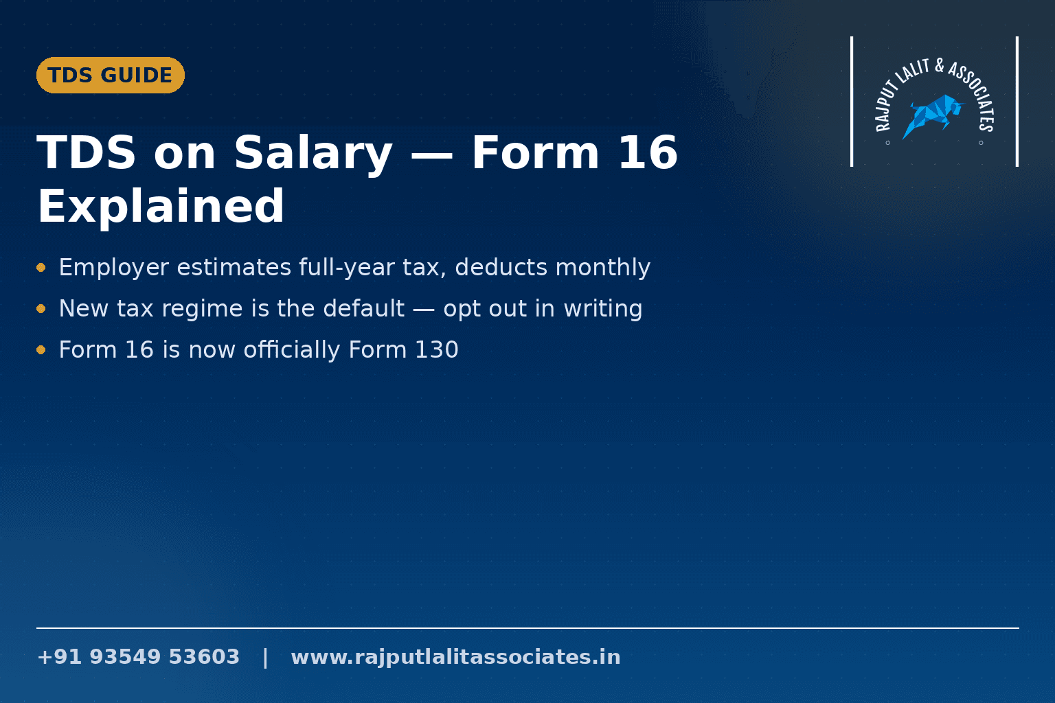 TDS on Salary — Form 16 Explained