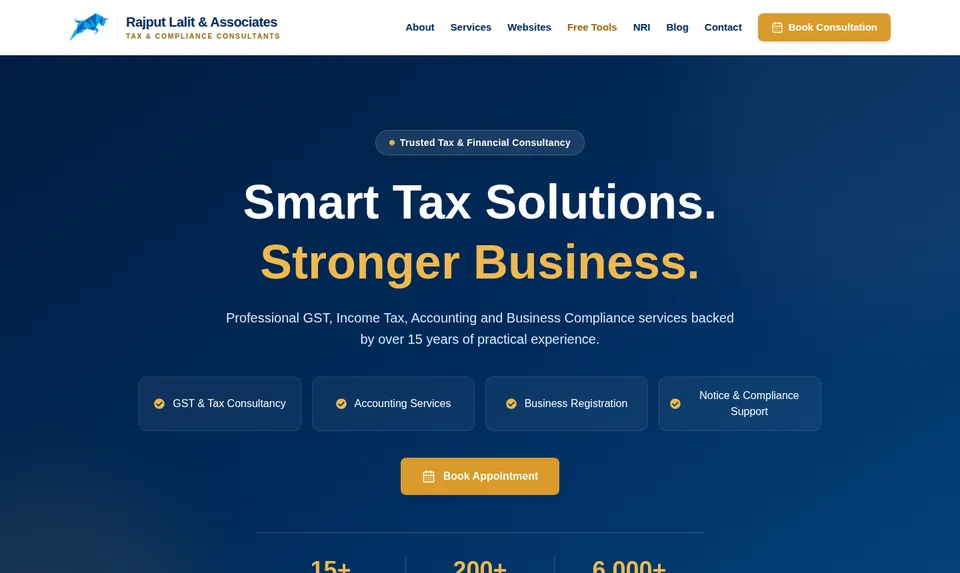 Tax Consultancy Website — screenshot
